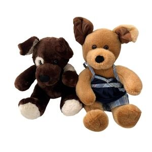Limited Too Plaid Outfit Build-A-Bear Workshop Brown Plush Stuffed Animals Set